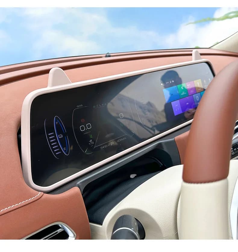 Car Special Display Screen Decorative Frame Sticker Car Modification Supplies for ORA Funky Cat 2023 2024 Decorative Accessories