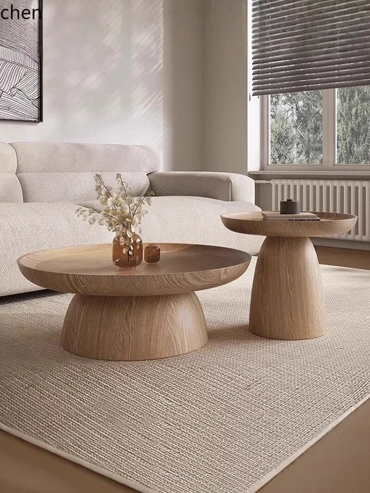 DSAminimalist round coffee table living room household small apartment creative high-end medium and retro