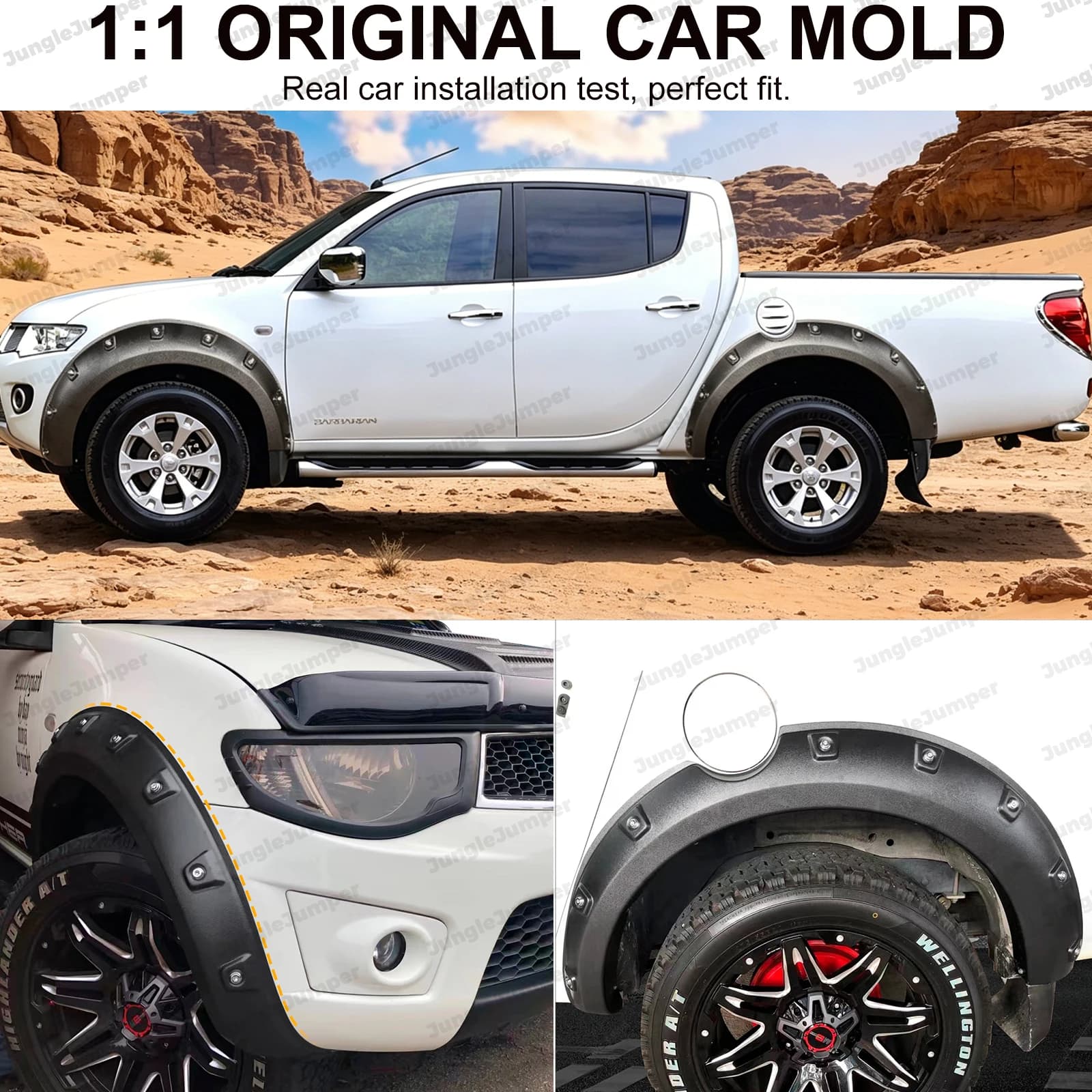 Pocket Style Fender Flares For Mitsubishi Triton L200 2006-2014 Wheel Arch Extension Tire Coverage Flares Protector Car Accesso