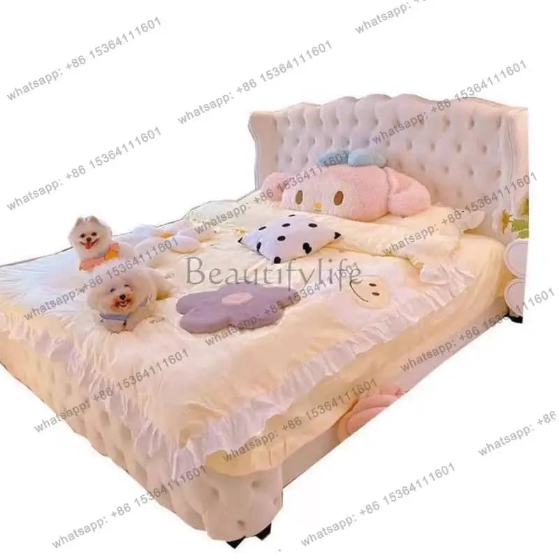 YJ Stuff Frame Double Bed Accessories Couples Freeshippings Headboards Double Bed Loft Wooden Letto Matrimoniale Furniture