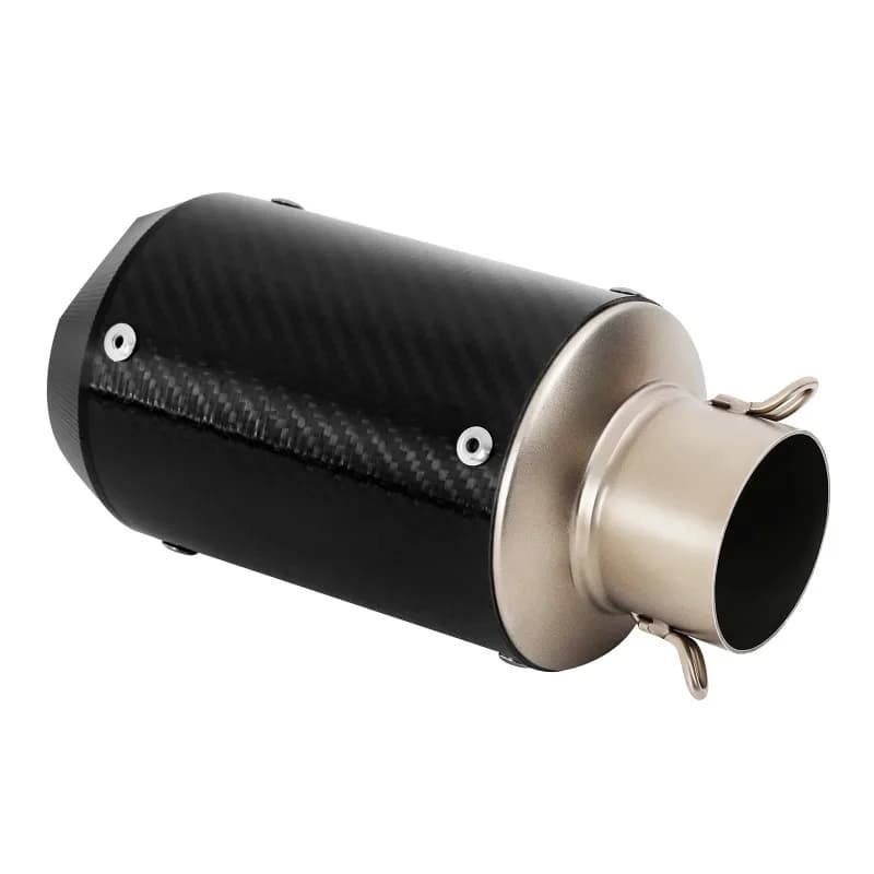 Fiber Moto Austin Muffler Universal 51MM InnovativeMotorcycle Exhaust Down Pipe Carbon