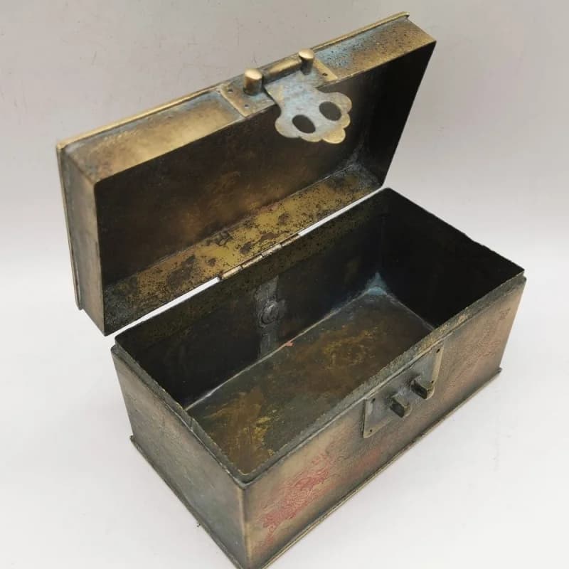 Antique Collection Antique Antique Bronze Dart Board 2 Jewelry Box Collection Ornaments