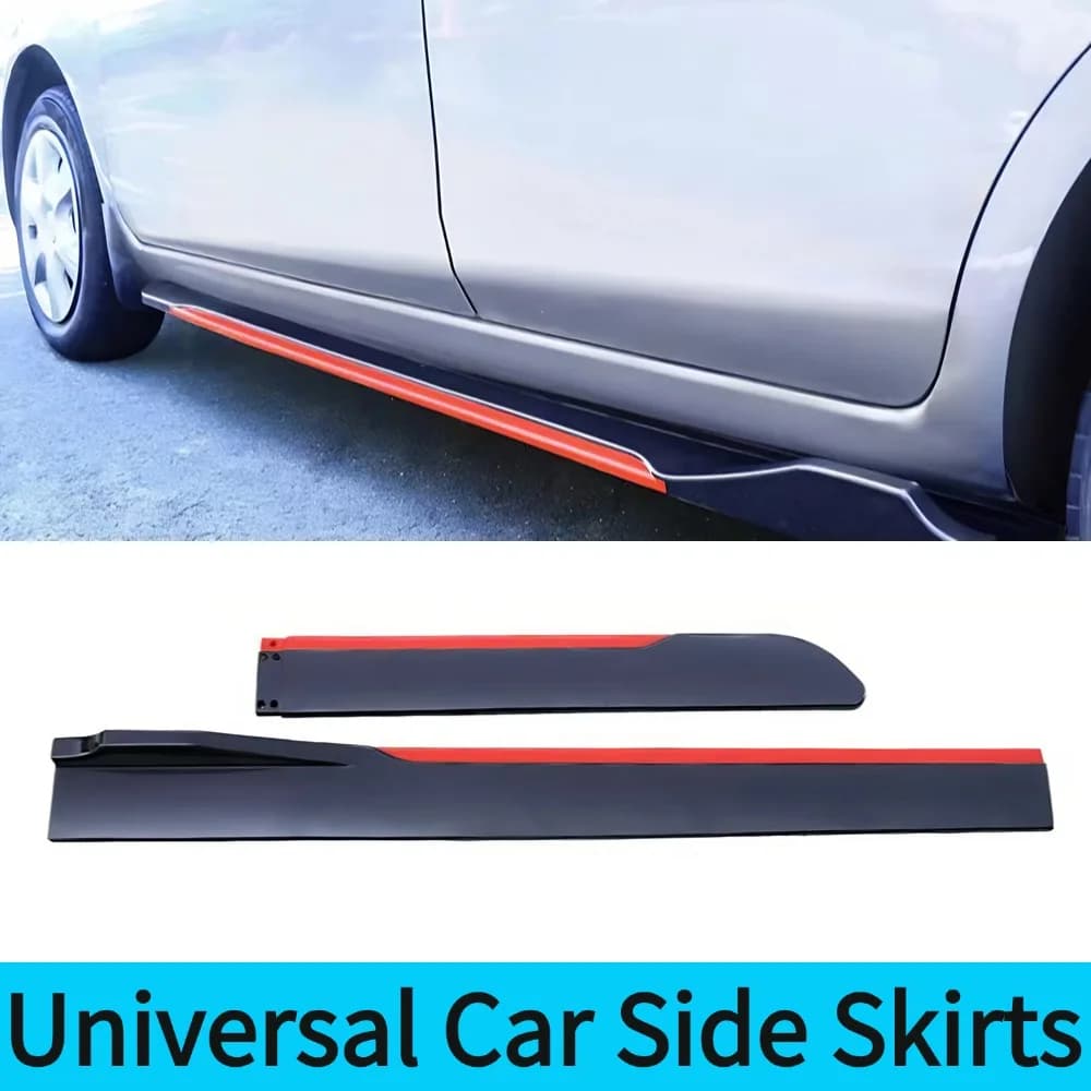 4 Pcs Universal 2.2cm Car Side Skirts Extension Rocker Panels Lip Side Spoiler for BMW Audi VW Honda Benz - Exterior Styling Kit