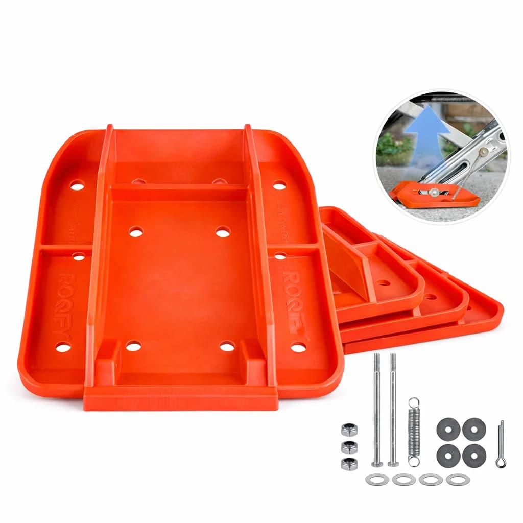 Caravan Stabilizer Jack Pads Big Foot Pad for RV Trailer Corner Steady Heavy du ty Foot Pads Compatible with ALKO Set of 4