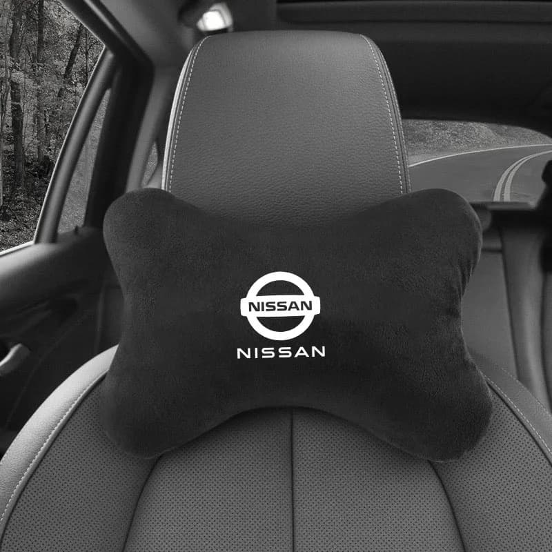 Car Seat Headrest Auto Logo Neck Pillow Car Safety Belt Shoulder for Nissan XTrail Qashqai Tiida Teana Livina Roox Sentra Altima