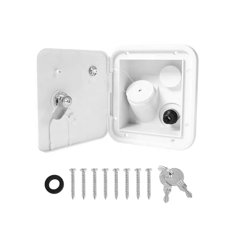 RV Accessories High Quality RV Gravity Entrance UV Protection Square Fast Water Inlet