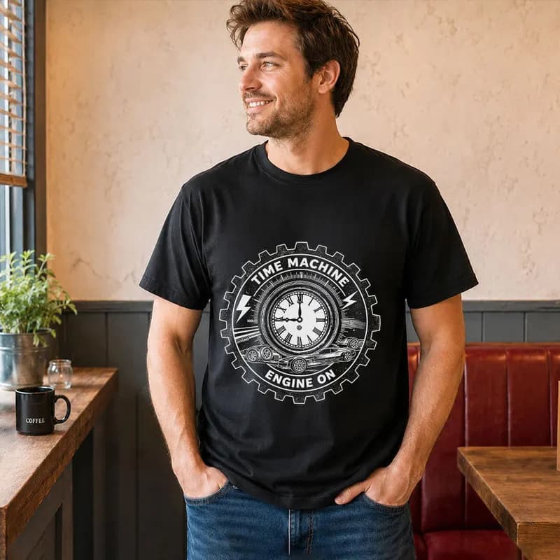 Back To The Future T‑Shirt Biff's Automotive Detailing Print Tees 0814 Hill Valley DeLorean 88MPH Time Machine Short Sleeve Tops