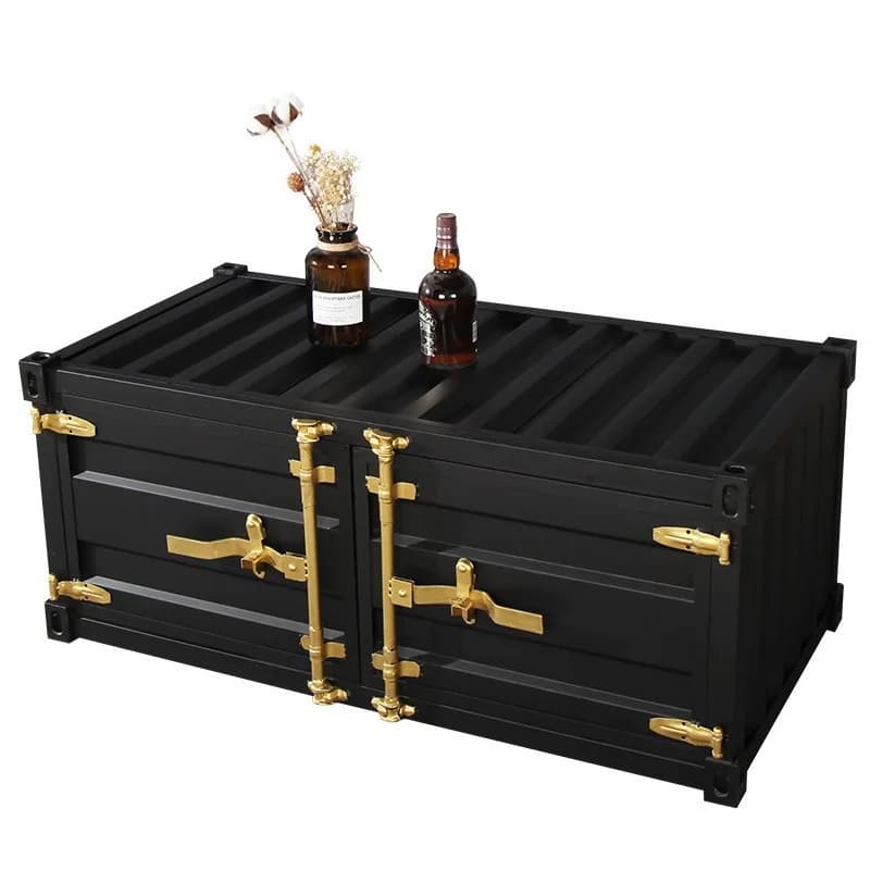 Creative, coffee table, painted iron sheet, industrial style retro iron art, TV cabinet leisure bar