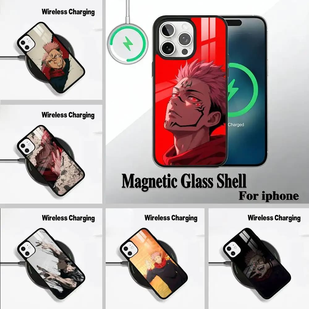 Anime main characters-Yuji Itadori For IPhone17 16 15 14 13 12 11 Plus Pro Max Plus Wireless Charger Phone Case