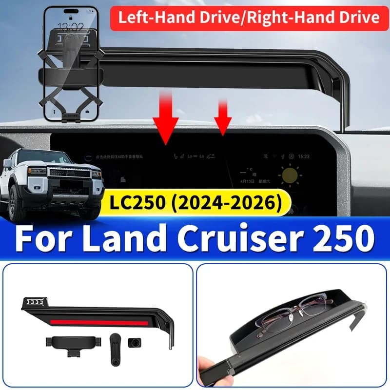 For 2024-2026 Toyota Land Cruiser 250 Prado LC250 j250 Car Navigation Screen Dashboard Phone Holder Interior upgrade Accessories