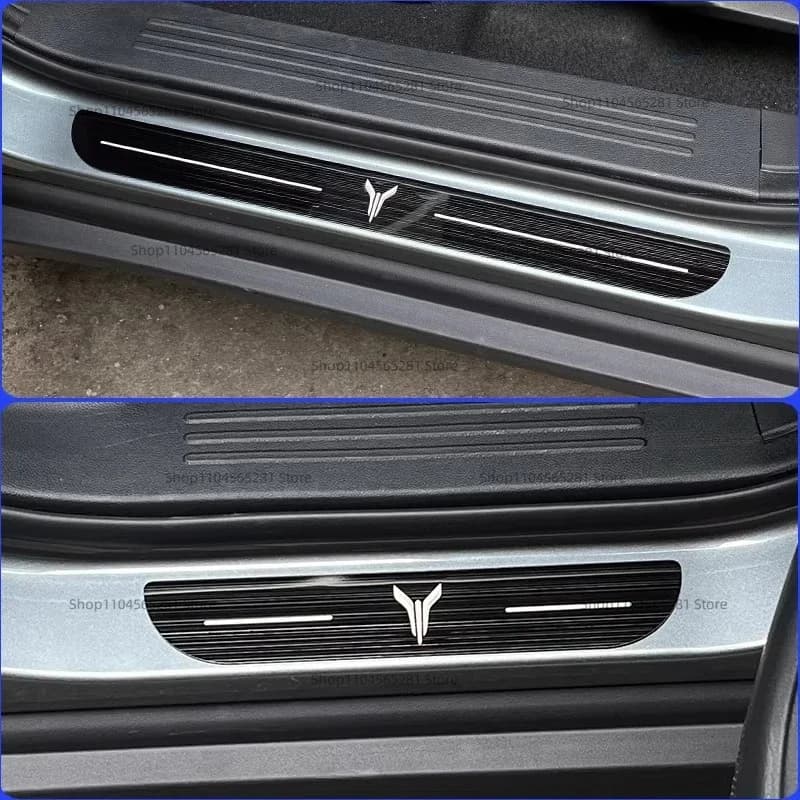 For VOYAH FREE 2025 Stainless Sticker Door Sill Scuff Plate Guards Threshold Pedal Trim Car Accessories