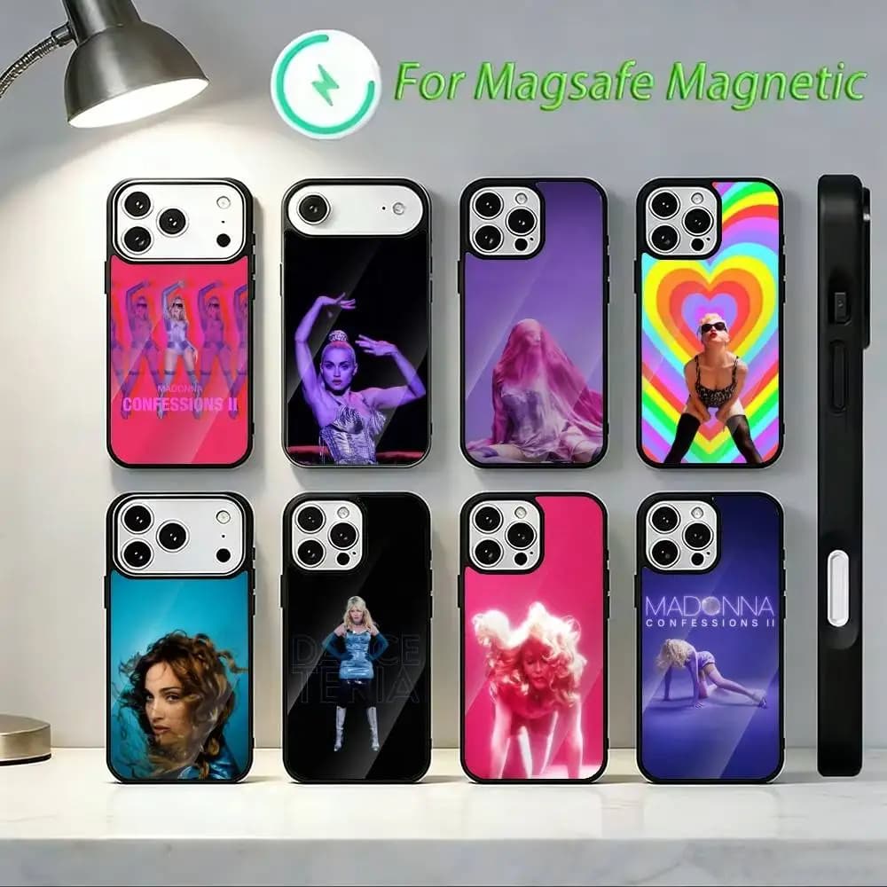 M-Madonna Confessions I Feel So Free Phone Case For iPhone 17 16 15 14 13 12 Pro Max Plus for Mirror Wireless Magnetic Cover