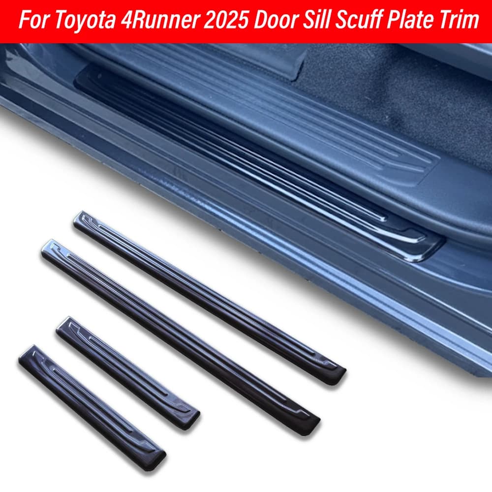 For Toyota 4Runner 2025 2026 External Threshold Pedal Cover Protection Accessories Auto Door Sill Scuff Plate Trim Car Stickers