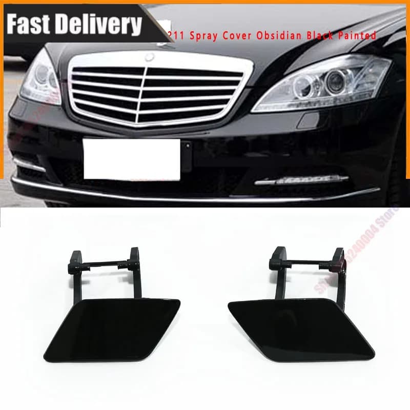 For 2005-2013 Mercedes Benz S-Class W221 Front Headlight Washer Spray Nozzle Cover Cap 2218801305 2218801405