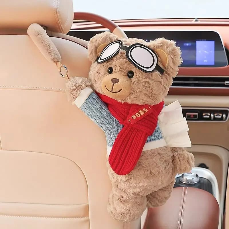 Creative car tissue box car paper box hanging high-end sense cute cartoon car interior decoration tissue hanging bag