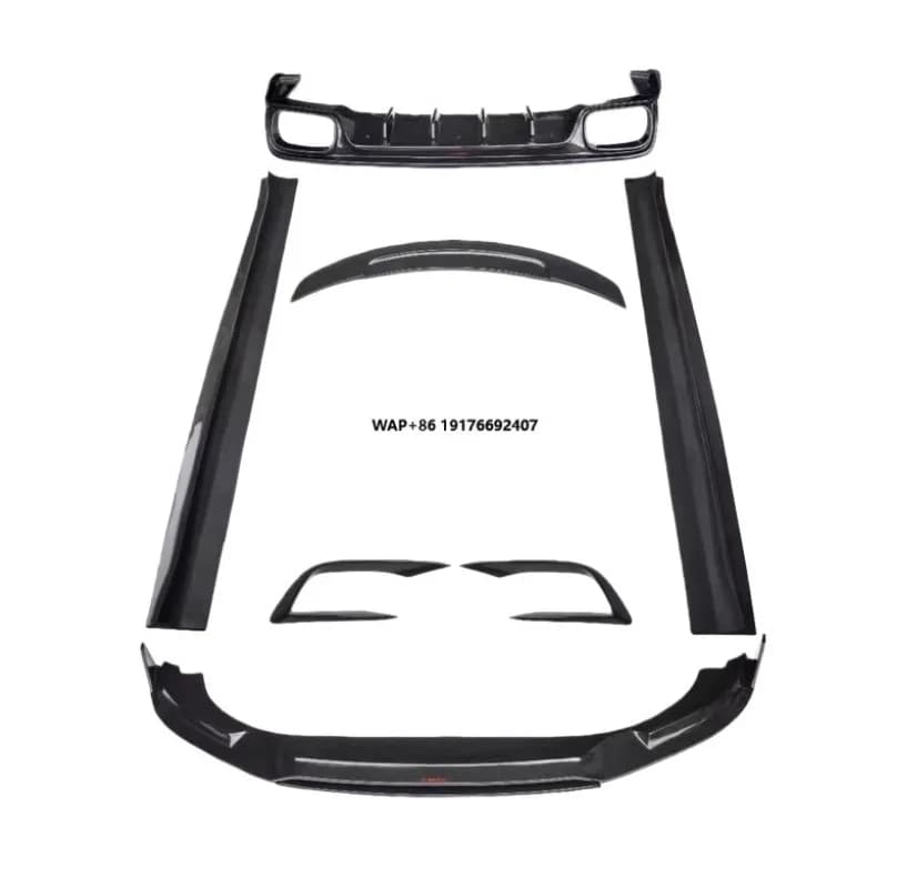 Car Body Kits for  Ghibli 2014-2017 Carbon Fiber Front Rear Bumper Lip Spoiler Side Skirts Parts