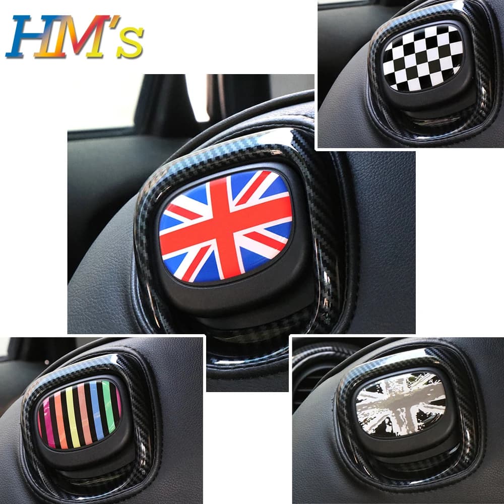 Car 3D Epoxy Seat Back Handle Cover Decoration Sticker Car Stickers For Mini Cooper One JCW F56 Trim Interior Accessories