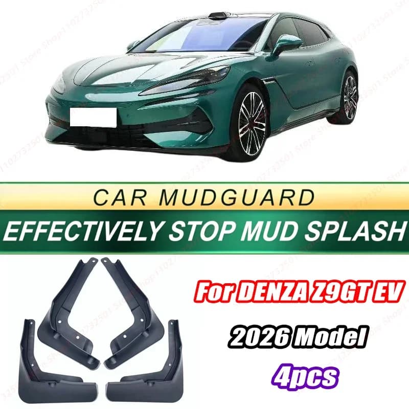 For DENZA Z9GT EV 2026 Model 4PCS Front Rear Mud Flaps Splash Guards Fender Mudguards Auto Accessories