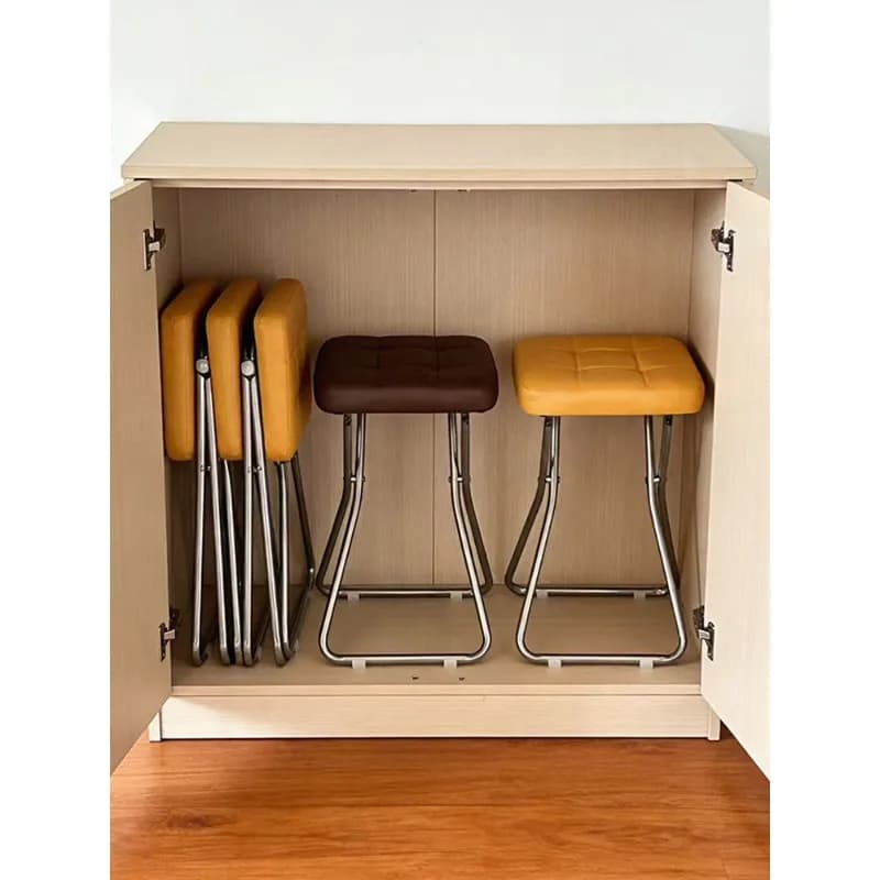 Portable Folding Square Stool for Home, Quick Storage, Spare Shoe‑Changing Stool for Kitchen Living Room Rental House