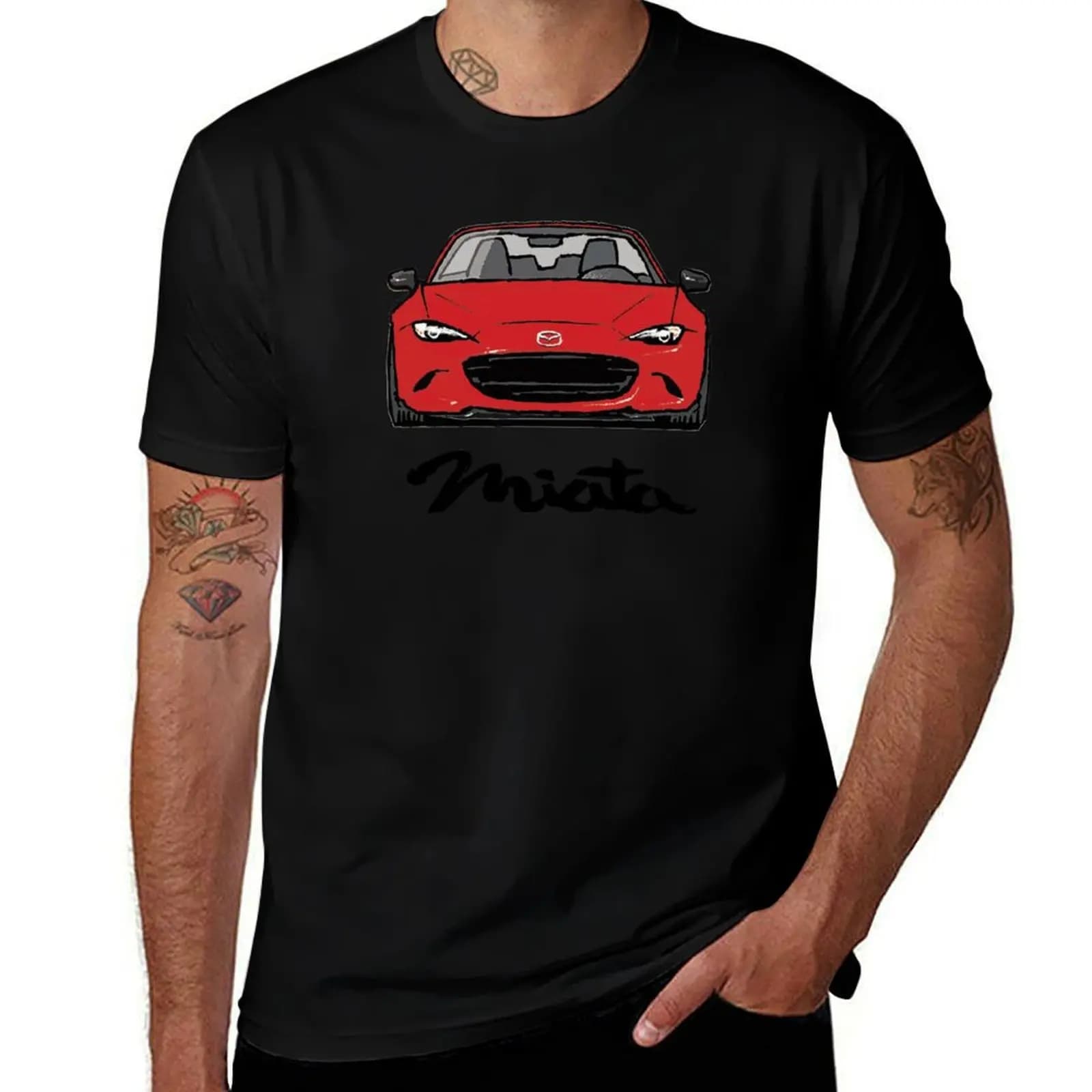 MX5 Miata ND Red T-Shirt mens graphic t shirts funny t shirts cotton