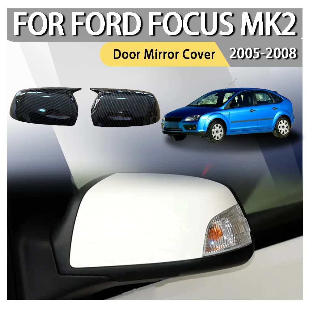 Wing Cap Sticker Exterior For Ford Focus MK2 2005 2006 2007 2008 Upgrade Car Rearview Side Mirror Cover Carbon Fiber Auto