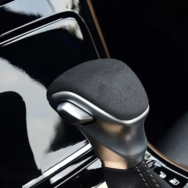 Suede Leather Auto Parts Gear Shift Grip Handle Knob Protector Car Accessories Cover Panel Shell For KIA K3 Sportage KX1