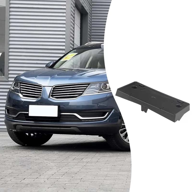 1Pcs ABS black For Lincoln MKX 2016-2018 car front license plate bracket  accessories OE: FO1068163 / 191275309711 FA1Z17A385AB