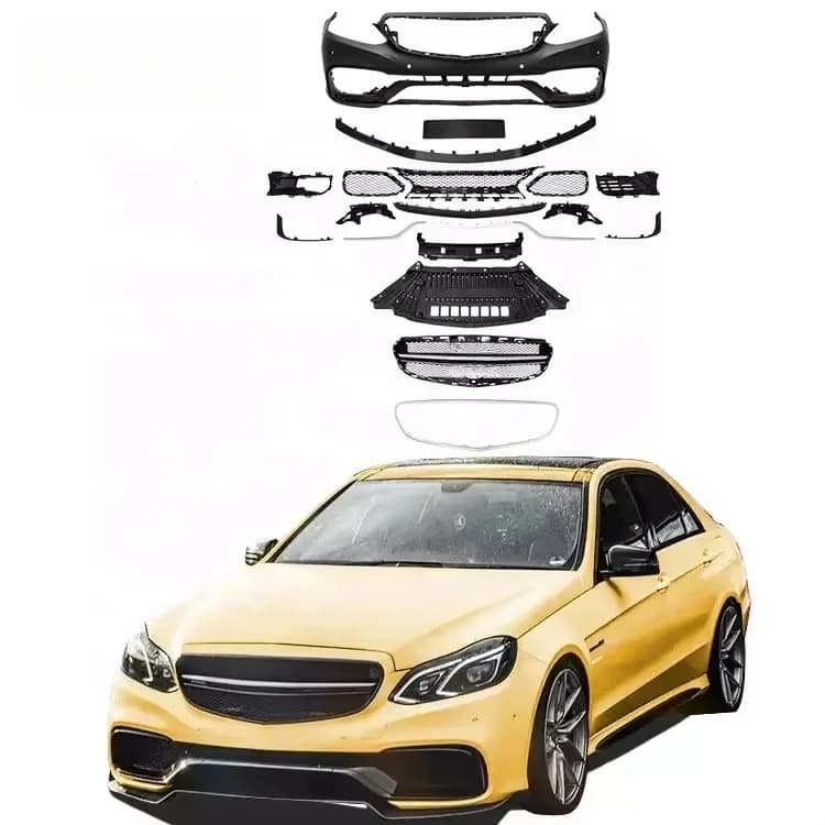 STLF High Quality E63 Plastic AMGs Body Kit Benzs W212 New Style Upgrade Front/Rear Bumper Hood Side Skirts Unpainted Primer