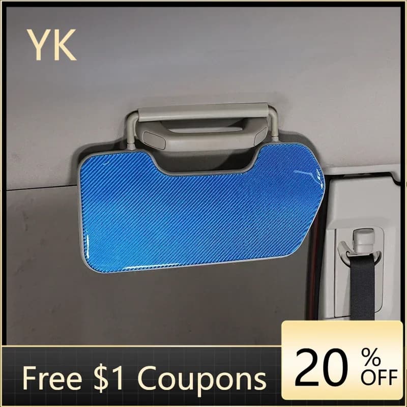 Soft Carbon Fiber Car Sun Visor Panel Cover Trim Sticker Interior Car Accessories For Toyota FJ Cruiser 2007-2021