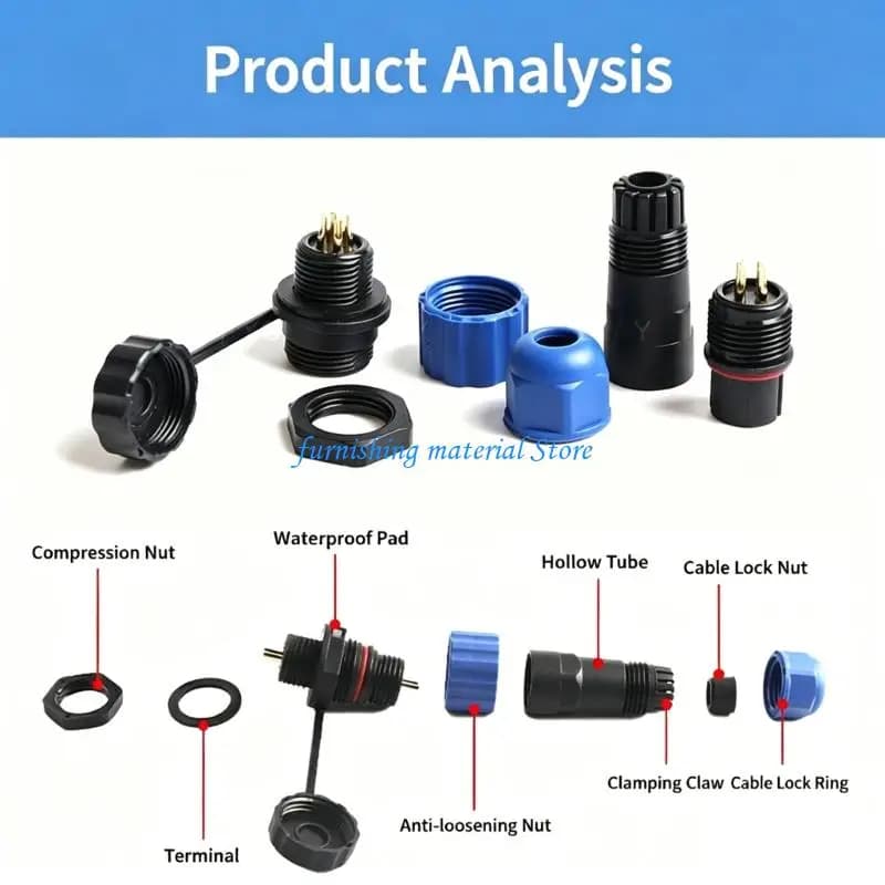 Y5GD Heavy Duty SP13 Aviation Plugs And Socket With Strong Sealing Garden Light Power Connectors For Dust And Water Resistance