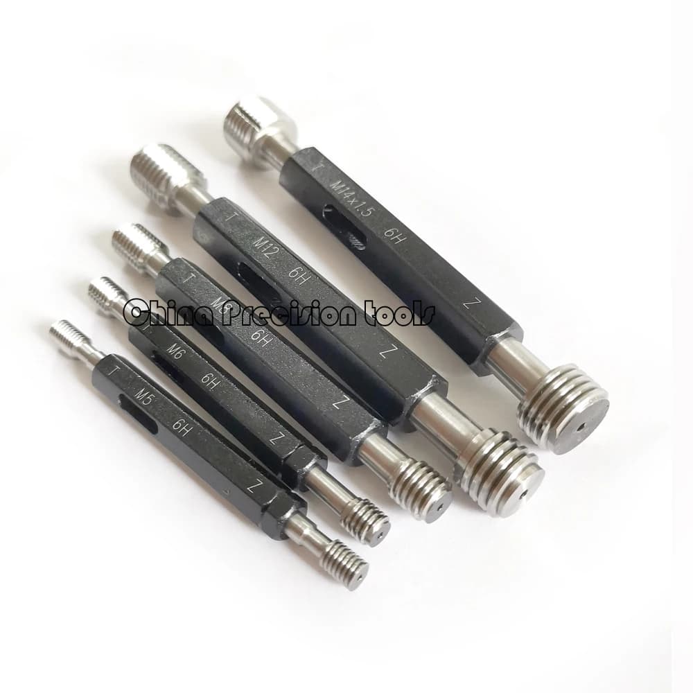 6H Metric thread plug gauge gauges gage M1 M1.2 M1.4 M1.6 M1.7 M1.8 M2 M2.3 M2.5 M3 M3.5 M4 M5 M6 M7 M8 M9 M10 M11 M12 M13M14M16