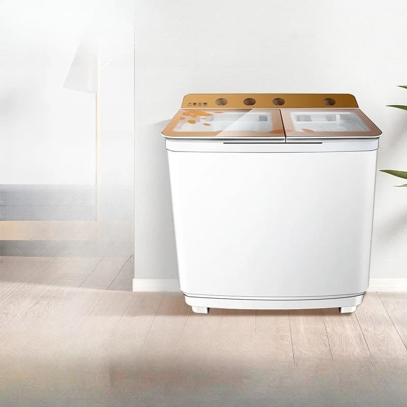 Semi-automatic 13kg large capacity double cylinder double barrel household small mini pulsator