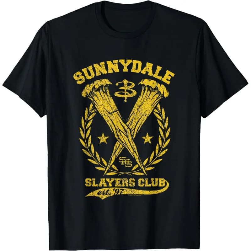 Sunnydale Slayers Club Buffy The Vampire Slayer Gift t shirt Crew Neck Short Sleeve Graphic clothes All size tops S-6XL