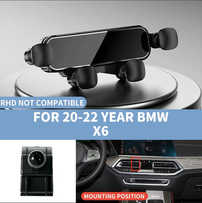 Suitable for BMW X6 (2020-2022 models) car phone holder special fixed bracket base, securely installed and not loose