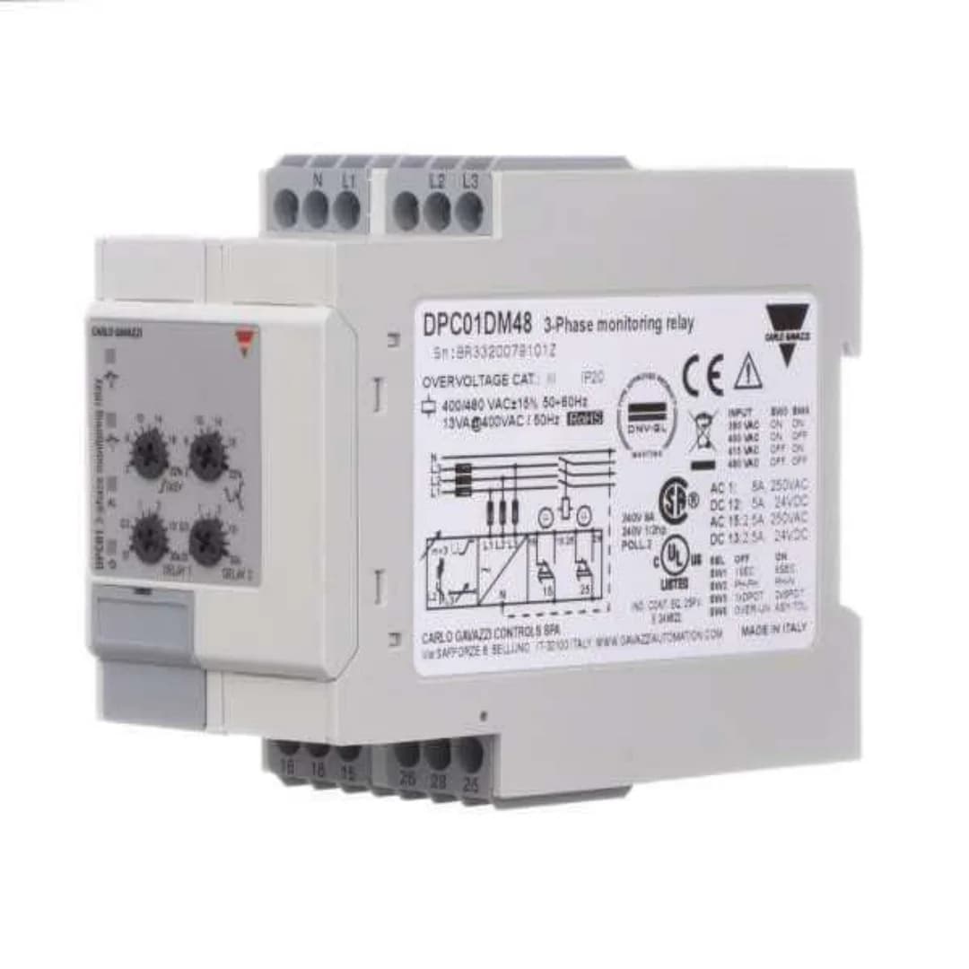 DPC01DM48 Swiss Geiger Three-Phase Voltage Relay Overvoltage/Undervoltage Phase Sequence Protector Reverse Phase/Phase Failure