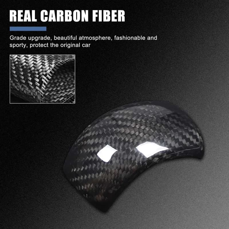 For 2013-2018 Subaru Forester Real Carbon Fiber Car Gear Shift Head Decorative Cover Trim Sticker Interior Car Accessories