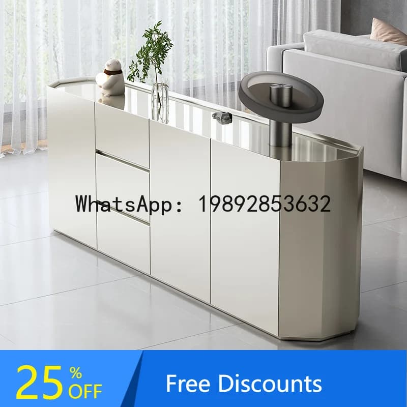 CZ Lacquered Sideboard Cabinet for Home Living Room Storage Cabinet Wall-Mounted Integrated Storage Organizer