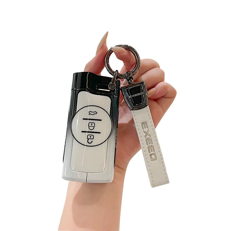 Premium Zinc Alloy Key Cover Case for Chery Tiggo 5x/Tiggo 7/Tiggo 3x/Exeed TX/Lanyue/Lingyun/Wind - Protective Key Fob Shell