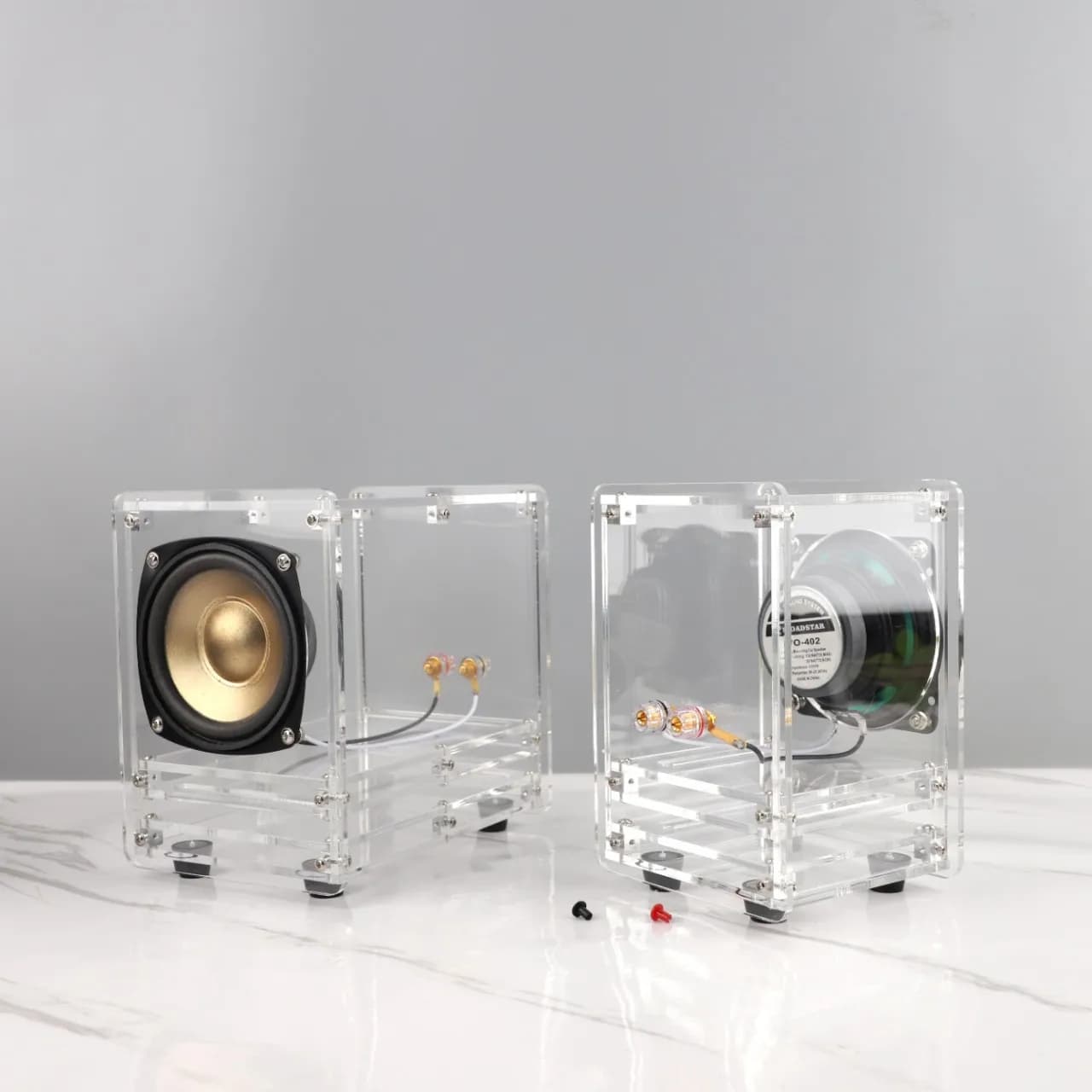 Modern Simple and Transparent Full Audio Acrylic Audio Computer Speaker Ornament Living Room Bedroom Study Home Accessories