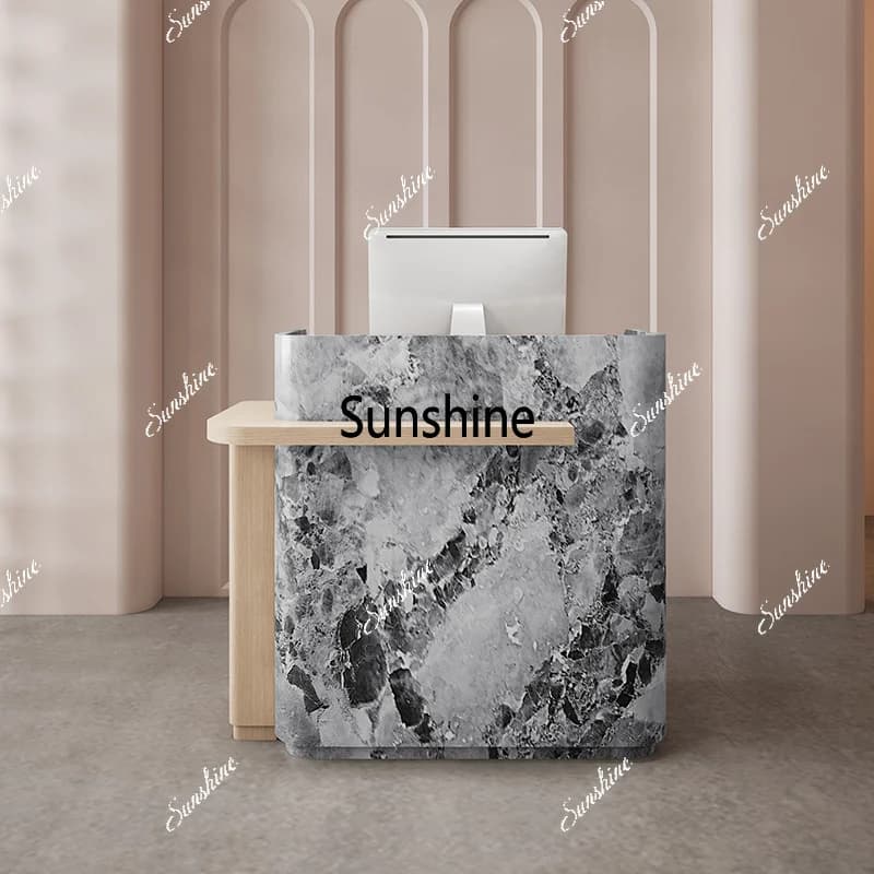 customized Modern Storage Reception Desk Nordic Minimalist Reception Desks Space Saving Recepcion Mostrador Office Furniture