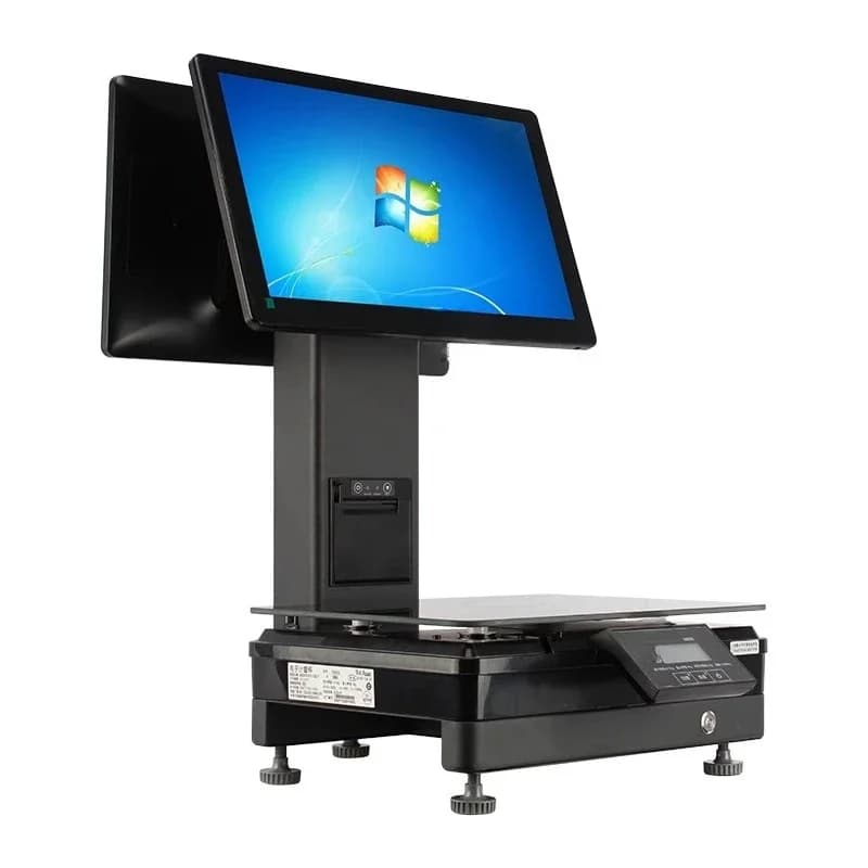 Ai intelligent automatic identification cash register double screen cash register scale all-in-one machine fruit snack shop