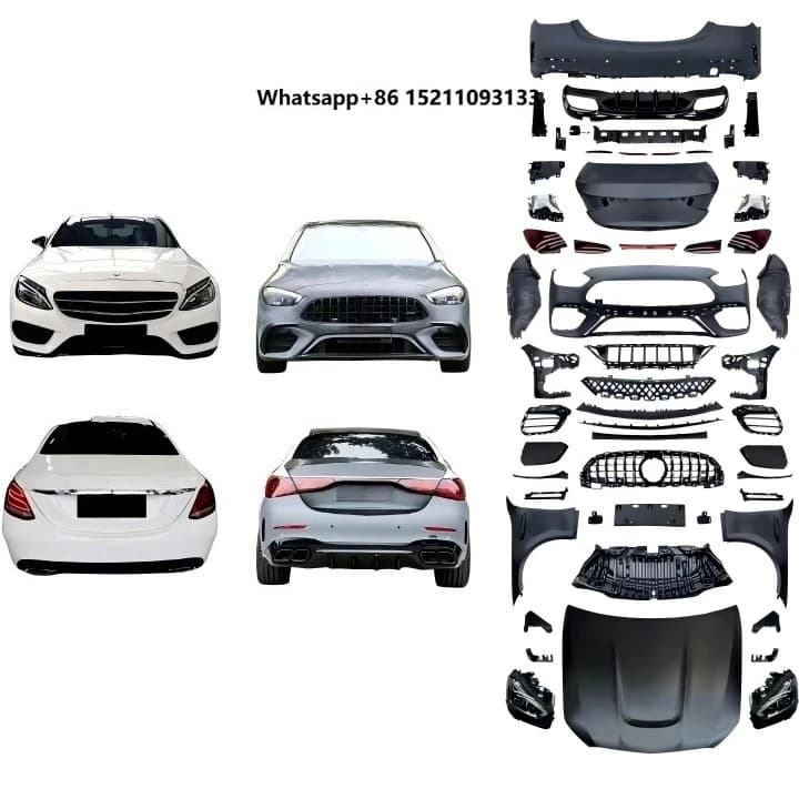 New  C-Class W205 2015-2021 Bumper Body Kit Bolt-On Universal Fitment for C63 AMG Upgrade