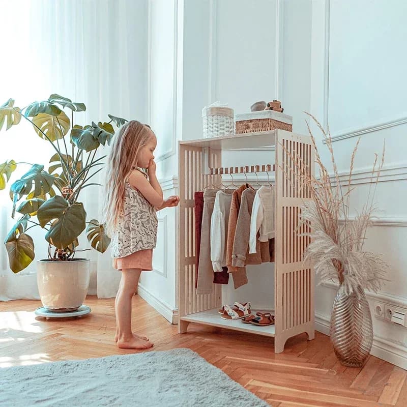 Baby Clothes Rack A-frame Single-layer Bar Kitchen Countertop Organizer