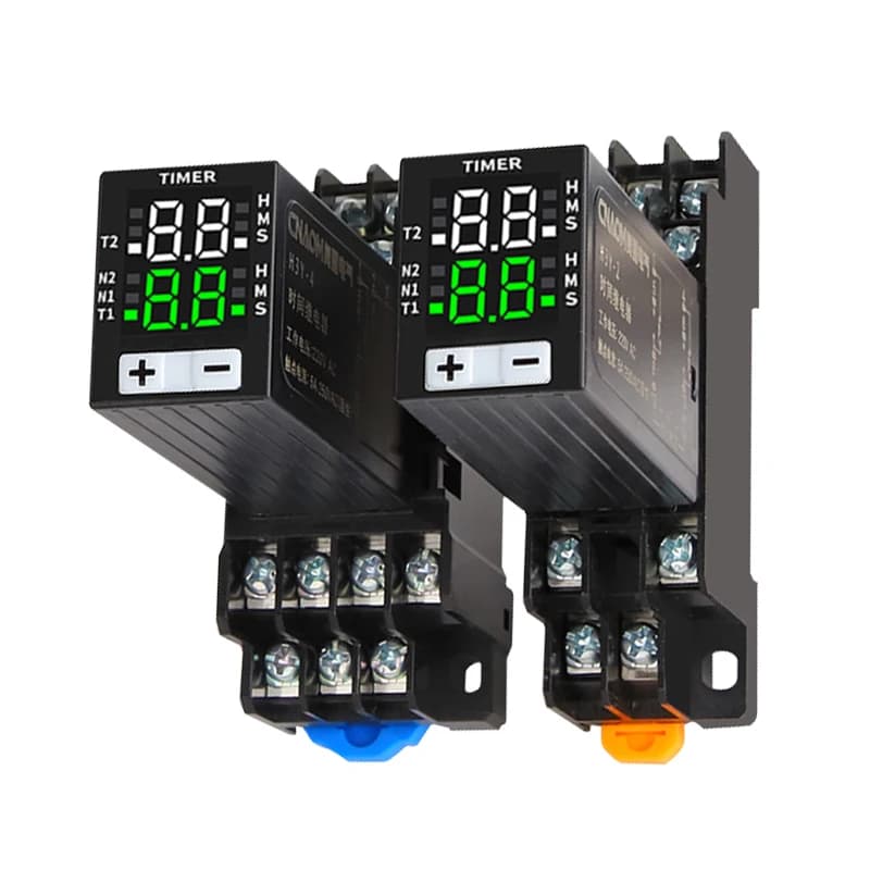 5PCS Factory Selling New Digital Display H3Y-2 H3Y-4 Powered Delay Controller12V 24V 220V with Base Cycle Time Relay