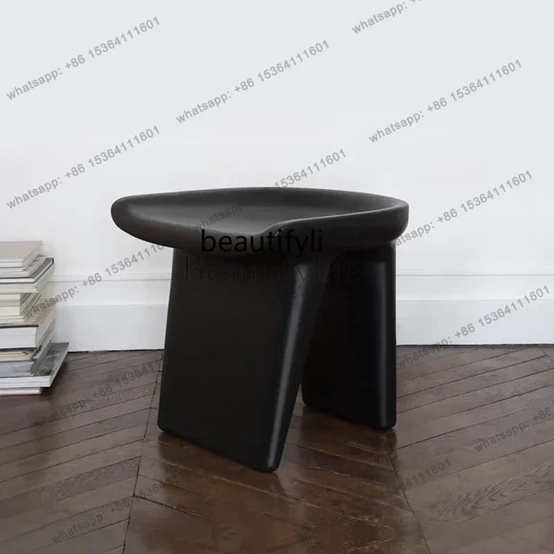 French retro medieval style solid wood edge few living room sofa corner few wabi wind stool art small coffee table