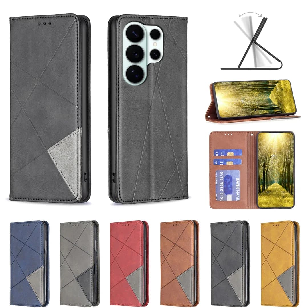 For Samsung Galaxy S26 S25 S24 S23 S22 Ultra Plus 5G Case Luxury Wallet Leather All-inclusive Shockproof Hard Cover Accessories
