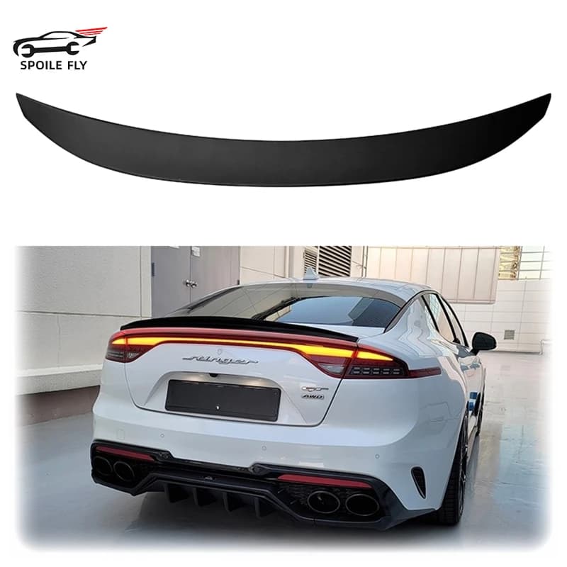 For KIA Stinger 2018 2019 2020 2021 2022 2023 High Quality ABS Spoiler Car Rear Wing Glossy Black Body Or Carbon Fiber Kit