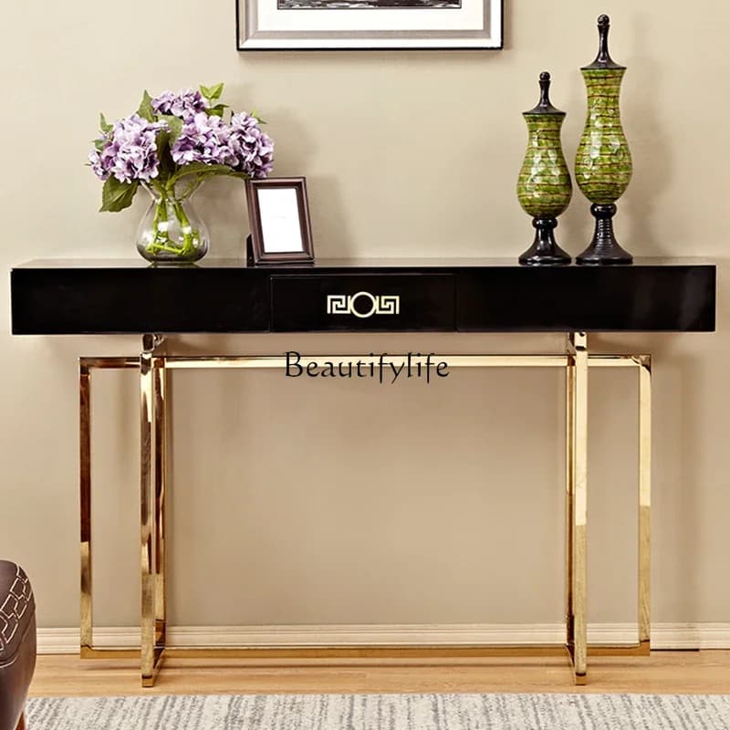 01Light luxury entrance table, simple modern door, side table, long case, living room corridor, end view table, home entry