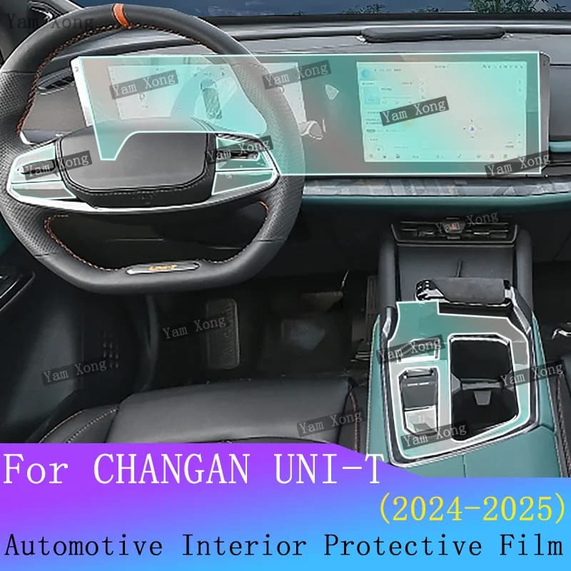 For CHANGAN UNI-T 2024 2025 Auto Full set interior Film Navigation screen Protection Gear Panel Anti-scratch Film BC Pillar Film