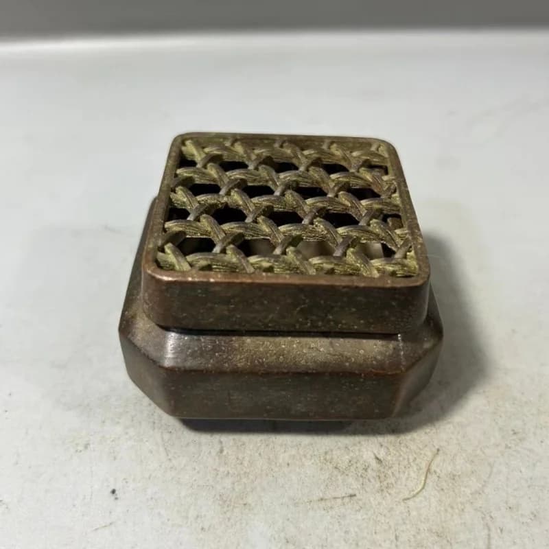 Square Grid Incense Burner Aromatherapy Furnace Home Decor Craft Ornaments